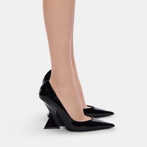 The Attico Cheope patent black pumps, size 37
